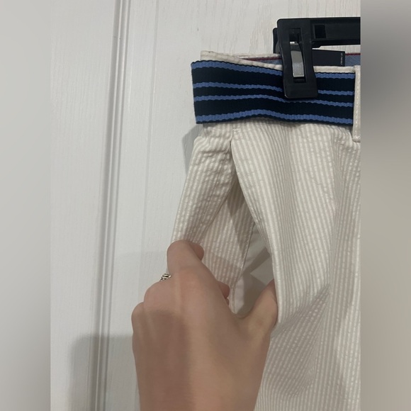 FINAL PRICE NWT Men’s IZOD Sandy Bay Seersucker Stripe Preppy Pants - Picture 2 of 6